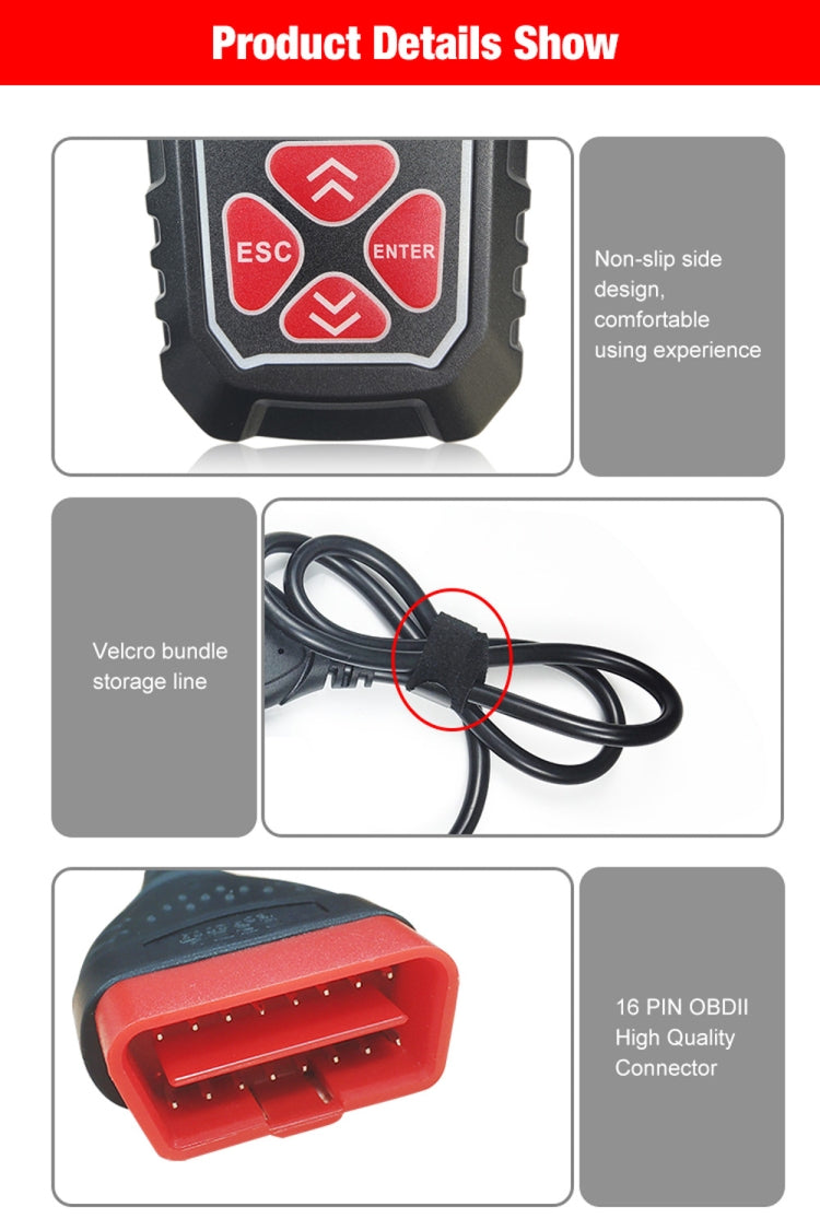 KONNWEI KW309 V309 V310 MS309 Code Reader OBD2 Scanner Diagnostic Tool(Black)