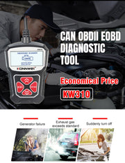 KONNWEI KW310 OBD Car Fault Detector Code Reader ELM327 OBD2 Scanner Diagnostic Tool(Black)