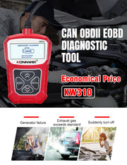 KONNWEI KW310 OBD Car Fault Detector Code Reader ELM327 OBD2 Scanner Diagnostic Tool(Red)