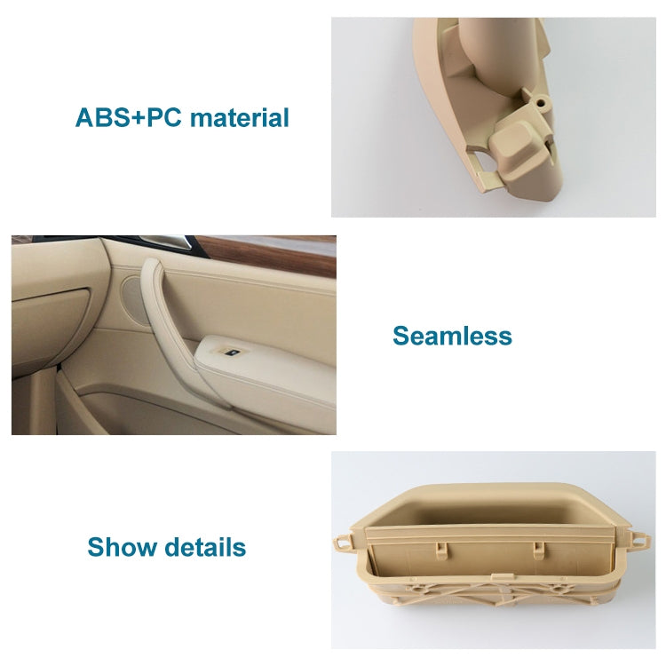 Car Front Left Inside Doors Handle Pull Trim Cover 5141 7394 519-1 for BMW X3 X4, Left Driving (Black)