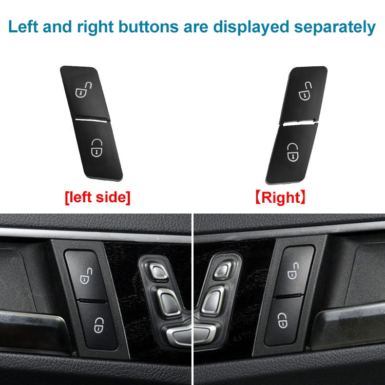 Car Left Side Door Lock Switch Buttons 2049058402 for Mercedes-Benz W204, Left Driving (Black)