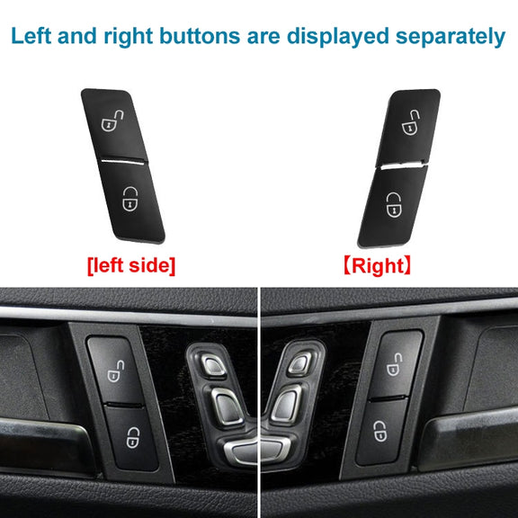 Car Left Side Door Lock Switch Buttons 2049058402 for Mercedes-Benz W204, Left Driving (Black)
