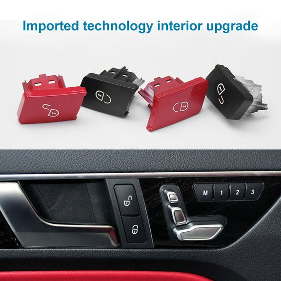Car Left Side Door Lock Switch Buttons 2049058402 for Mercedes-Benz W204, Left Driving (Black)