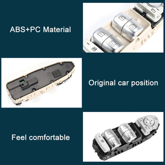 Car Auto Electronic Window Master Control Switch Button for Mercedes-Benz C Class W205 2015-2021 (Black)