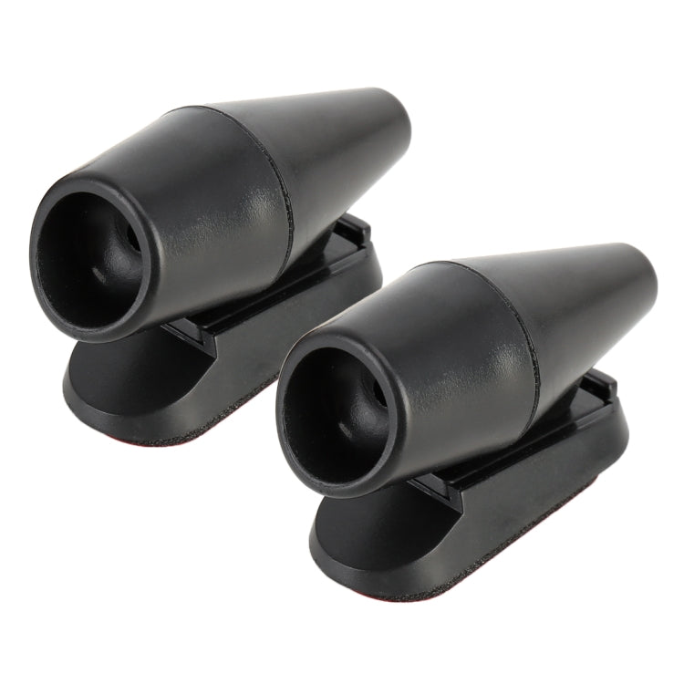 Pair Car ABS Deer Alert Sound Alarm Ultrasonic Wind Power Animal Repeller(Black)