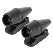 Pair Car ABS Deer Alert Sound Alarm Ultrasonic Wind Power Animal Repeller(Black)