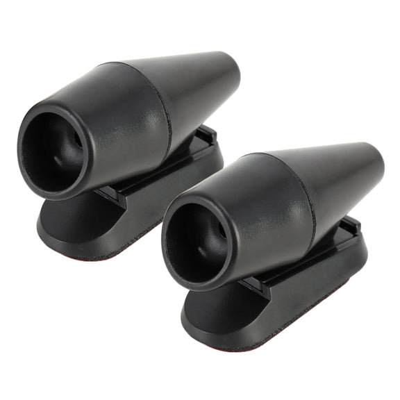 Pair Car ABS Deer Alert Sound Alarm Ultrasonic Wind Power Animal Repeller(Black)