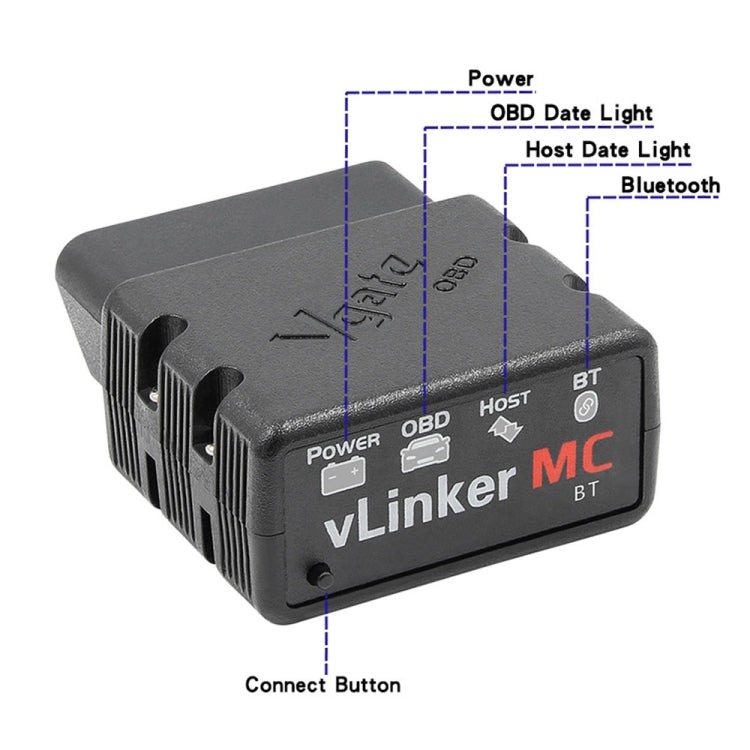 Vgate VLINKER MC V2.2 Bluetooth 3.0 Car OBD Fault Diagnosis Detector