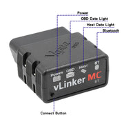 Vgate VLINKER MC V2.2 Bluetooth 3.0 Car OBD Fault Diagnosis Detector