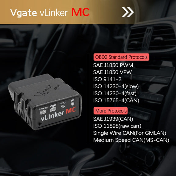 Vgate VLINKER MC V2.2 Bluetooth 3.0 Car OBD Fault Diagnosis Detector
