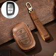 Hallmo Car Cowhide Leather Key Protective Cover Key Case for Hyundai IX35 A Style(Brown) - free shipping - PMC TechLife - Order now!