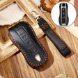 Hallmo Car Cowhide Leather Key Protective Cover Key Case for Porsche Macan 718 2021 B Style(Black) - free shipping - PMC TechLife - Order now!
