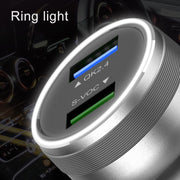 Dual USB 66W Car Flash Charger for OPPO / Huawei (Black)
