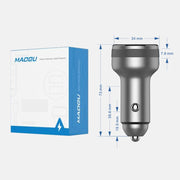 Dual USB 66W Car Flash Charger for OPPO / Huawei (Black)