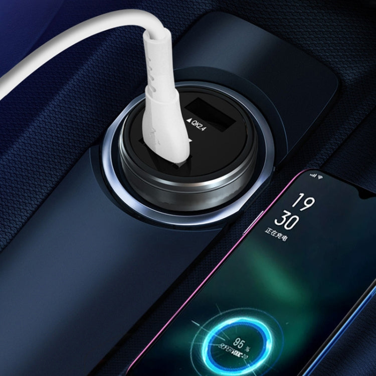 Dual USB 66W Car Flash Charger for OPPO / Huawei (Black)
