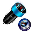 JMG-C016A 5 PCS 5V 3.1A Car Dual USB Charger with LED Display(Blue) - free shipping - PMC TechLife - Order now!