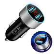 JMG-C016A 5 PCS 5V 3.1A Car Dual USB Charger with LED Display(Silver) - Car Charger by PMC TechLife | Online Shopping South Africa | PMC TechLife