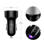 JMG-C016A 5 PCS 5V 3.1A Car Dual USB Charger with LED Display(Black)