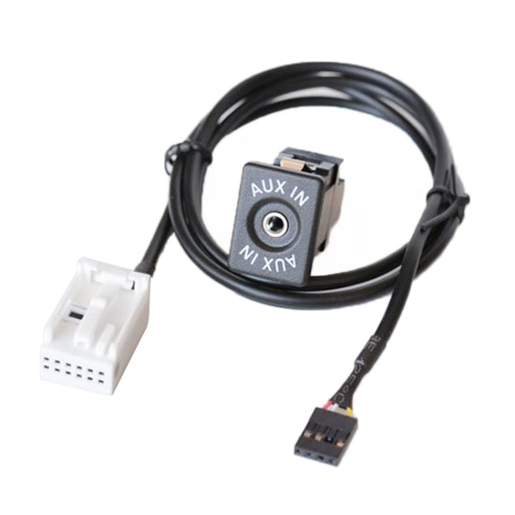 Car Handheld Box AUX Interface Connector + Cable Wire Harness for Volkswagen Bora / Audi