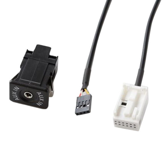 Car Handheld Box AUX Interface Connector + Cable Wire Harness for Volkswagen Bora / Audi