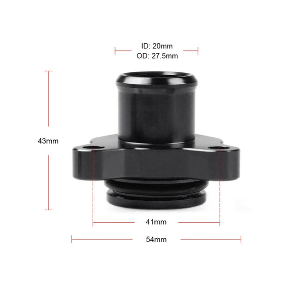 Car Water Hose Joint Pipe Adaptor with Clamps 11537541992 for BMW 335i (Black)