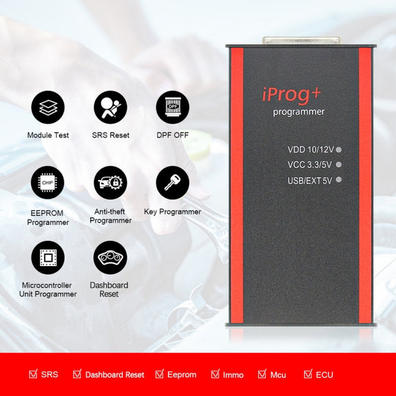 12V Iprog+ Pro V87 Car Key Programmer ECU Tool