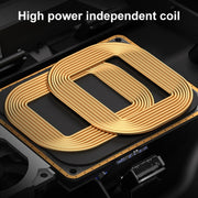 HFC-1063 Car Qi Standard Wireless Charger 10W Quick Charging for Toyota Alphard 2015-2021, Left Driving