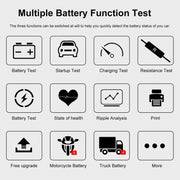 KONNWEI KW720 Car 3.2 inch 6V-24V Lead-acid Battery Tester with Printer