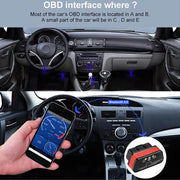 KONNWEI KW901 Android Phone OBD2 Car Bluetooth 5.0 Diagnostic Scan Tools(Red)
