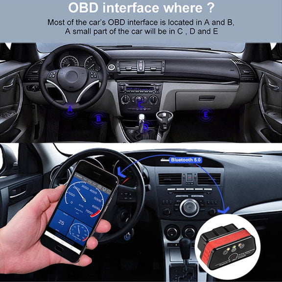 KONNWEI KW901 Android Phone OBD2 Car Bluetooth 5.0 Diagnostic Scan Tools(Orange)