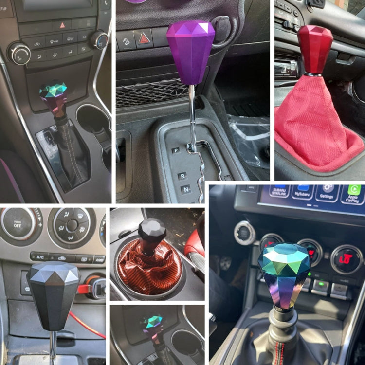 Universal Car Diamond Shape Metal Gear Shift Knob (Black)