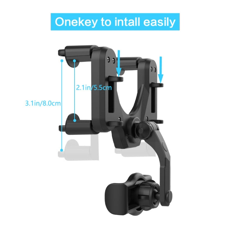 Car Rear Mirror Navigation Phone Holder (Green)