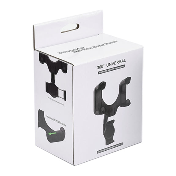 Car Rear Mirror Navigation Phone Holder (Green)