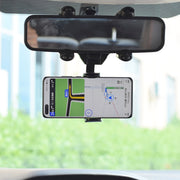 Car Rear Mirror Navigation Phone Holder (Green)