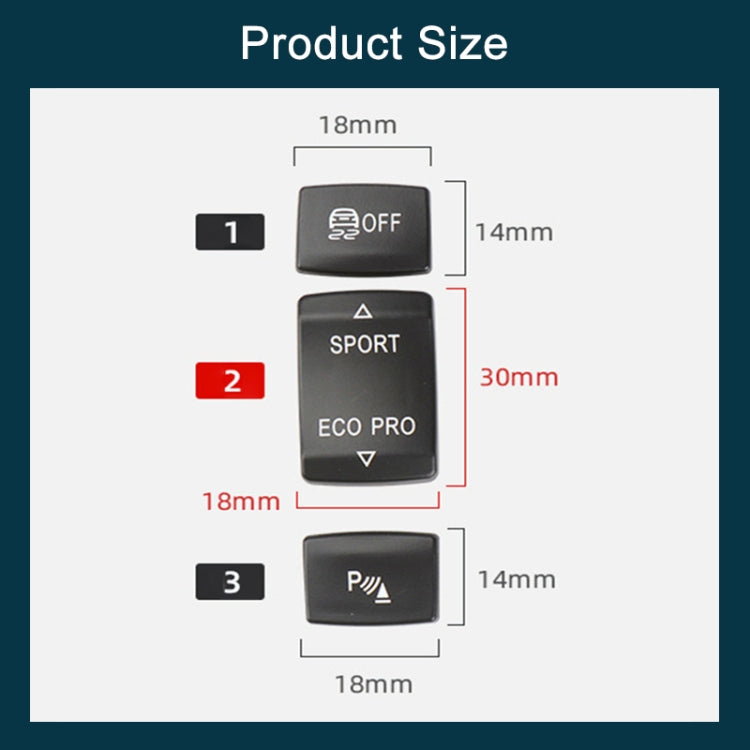 For BMW 3 Series Left Driving Car Central Control Multi-function Radar Button 6131 9252 912(Red)