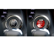 Car Carbon Fiber Engine Start Button Decorative Cover Trim for Nissan / Infiniti (Red)