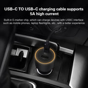 Original Xiaomi CC07ZM 100W Dual Ports USB + USB-C / Type-C Car Charger Fast Charging Version 1A1C