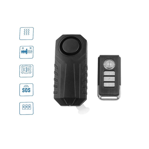 Wireless Anti-Theft Vibration Motorcycle Bicycle Water-resistant Security Bike Alarm with Remote