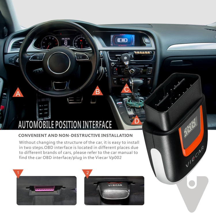 Viecar VP002 Car Mini OBD Fault Detector V1.5 WiFi Diagnostic Tool