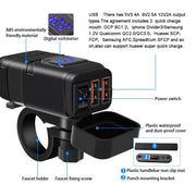Universal Car Super Quick Dual Port USB Charger Power Outlet Adapter with LED Digital Voltmeter(Blue Light)