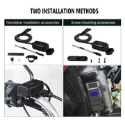 Universal Car Super Quick Dual Port USB Charger Power Outlet Adapter with LED Digital Voltmeter(Blue Light)
