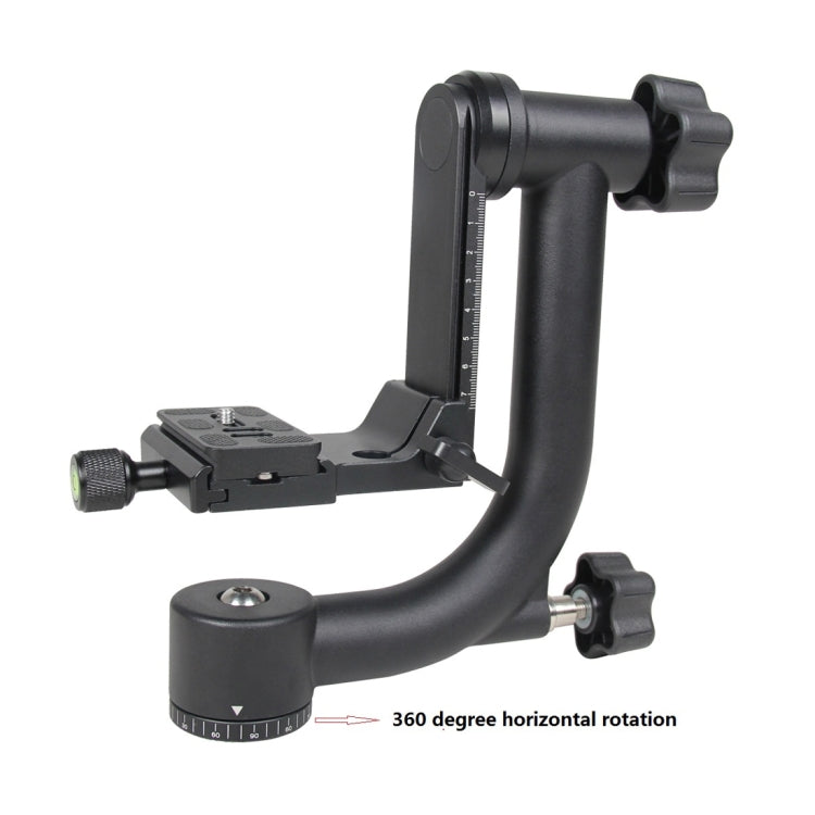 YELANGU Horizontal 360 Degree Gimbal Tripod Head for Home DV and SLR Cameras(Black)
