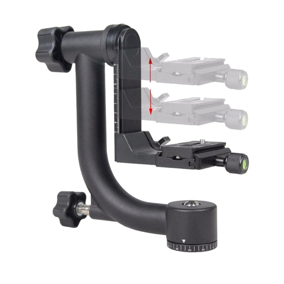 YELANGU Horizontal 360 Degree Gimbal Tripod Head for Home DV and SLR Cameras(Black)