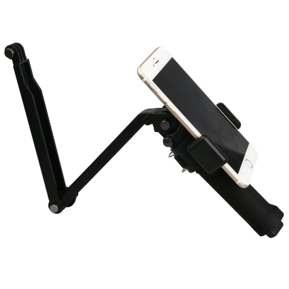 Mobile Phone Clip Holder for GoPro & SJCAM & Xiaoyi Handheld Selfie Monopod, Dig Clip Port Diameter: 2.6cm-3cm