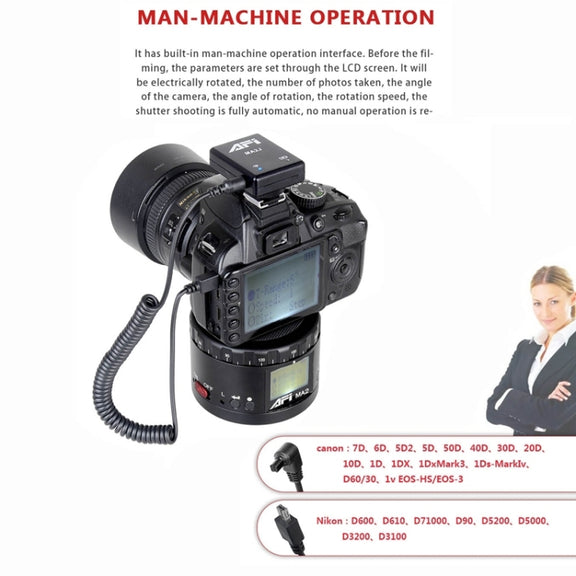 MA2 360 Degree Rotation Delayed Star Photography LCD Camera Mount for SLR & Digital Cameras with Time-lapse Photography (Black)