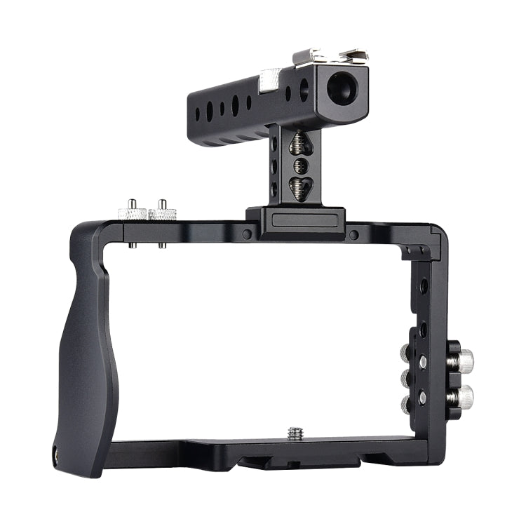 YELANGU C6 Camera Video Cage Handle Stabilizer for Sony A6000 / A6300 / A6500 / A6400(Black)