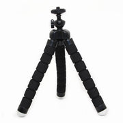 Mini Octopus Flexible Foam Tripod Holder with Phone Clamp & Remote Control(Black)