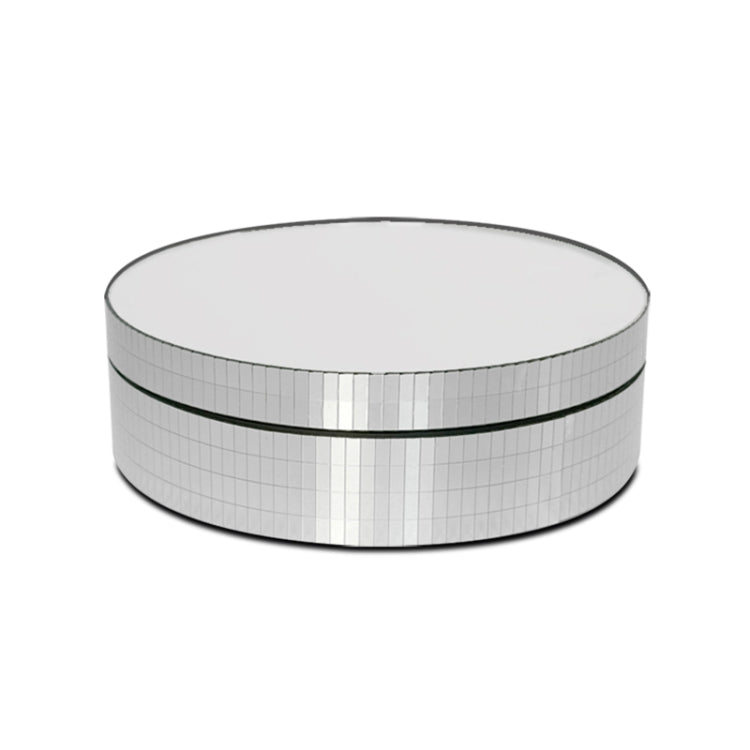 12cm 360 Degree Rotating Turntable Mirror Electric Display Stand Video Shooting Props Turntable, Load: 3kg (Silver)
