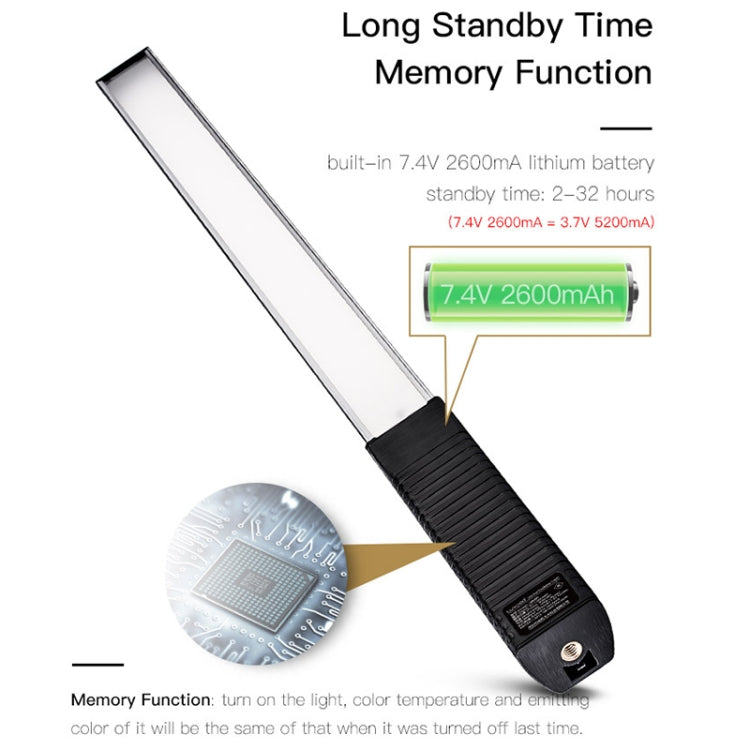 LUXCeO Q508A 8 Color Photo LED Stick Video Light Water-resistant Handheld LED Fill Light Flash Lighting Lamp with Remote Control