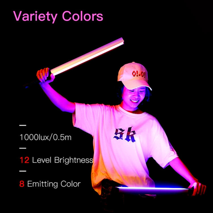 LUXCeO Q508A 8 Color Photo LED Stick Video Light Water-resistant Handheld LED Fill Light Flash Lighting Lamp with Remote Control